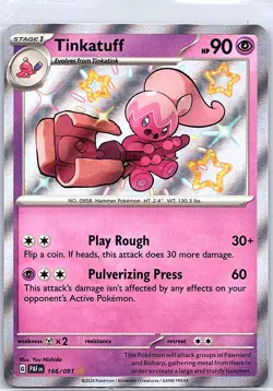 Tinkatuff 166/091 SV: Paldean Fates - Pokemon Card - NM - Image 1