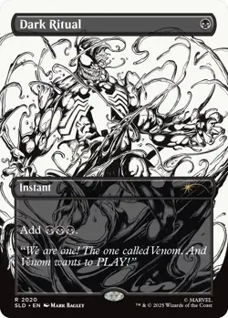 🌟 Dark Ritual FOIL 🕷Venom Unleashed Inks Secret Lair MTG Spiderman PRESALE🌟 - Image 1