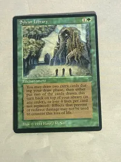 MTG Sylvan Library Legends Magic the Gathering - Image 1