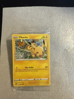 Pokemon Pikachu Cosmos Holo Snowflake Stamped Promo 049/195 Factory Sealed TCG - Image 1