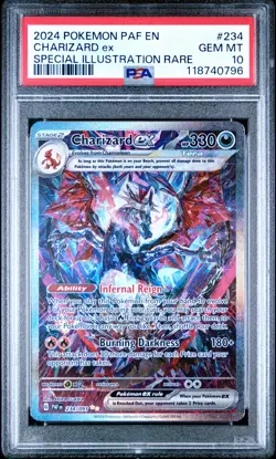 2024 POKEMON PAF EN-PALDEAN FATES SPECIAL ILLUSTRATION RARE CHARIZARD EX PSA 10 - Image 1