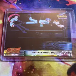 Pokemon Topps Mewtwo Strikes Back Meowth Times Two #23 Mp - Image 1