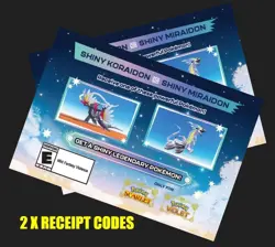 ✨ Shiny Koraidon & Miraidon GameStop 2x Receipt Code Pokemon Scarlet Violet ✨ - Image 1