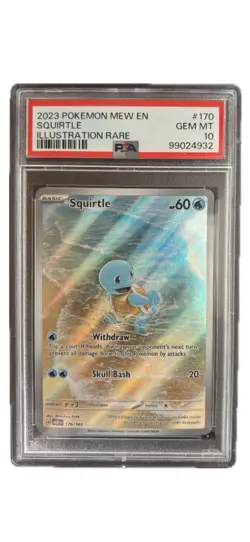 2023 Pokemon Mew en Squirtle Illustration Rare PSA 10 - Image 1