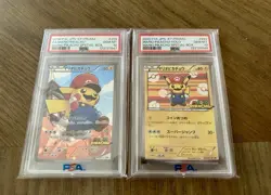 2016 PSA 10 Pokemon Mario Pikachu Promo XY JPN Holo FA Set #293 and #294 - Image 1