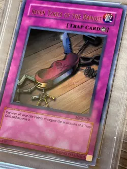 2010-2017 YU-GI-OH! METAL RAIDERS REPRINT 129 SEVEN TOOLS OF THE BANDIT PSA 9 - Image 2