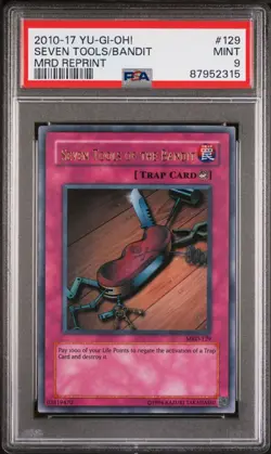 2010-2017 YU-GI-OH! METAL RAIDERS REPRINT 129 SEVEN TOOLS OF THE BANDIT PSA 9 - Image 4