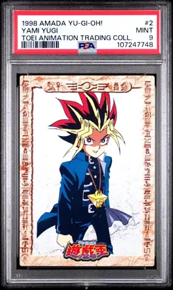 1998 AMADA YU-GI-OH! TOEI ANIMATION TRADING COLLECTION #2 YAMI YUGI PSA 9 - Image 1