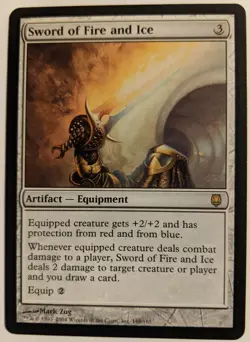 MTG English Magic Card Near Mint SWORD OF FIRE AND ICE from DARKSTEEL - Image 1