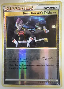 Team Rocket's Trickery 2010 78/90 Reverse Holo Undaunted Pokemon Card LP - Image 1