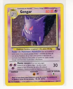 ~ESP~ SPANISH Gengar Fossil Holo MP 5/62 Pokemon Card (LB3) - Image 1