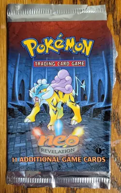 Neo Revelation 1st Edition OPENED Booster Wrapper Raikou Art NO CARDS - Image 1