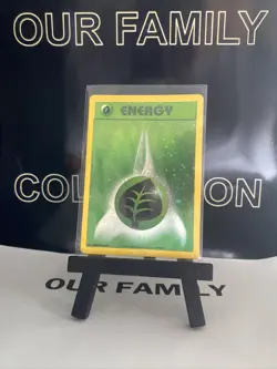 Grass Energy Reverse Holo League Promo 2002 Pokemon Card LP - SWIRL - Image 1