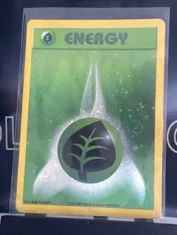 Grass Energy Reverse Holo League Promo 2002 Pokemon Card LP - SWIRL - Image 2