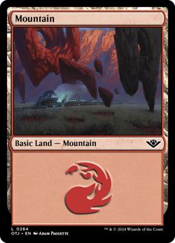 x4 Mountain OTJ MTG 284 BASIC LAND M/NM 4x - Image 1