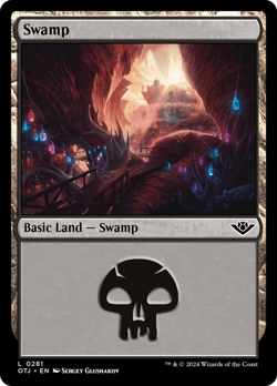 x1 Swamp OTJ MTG 281 BASIC LAND M/NM 1x - Image 1