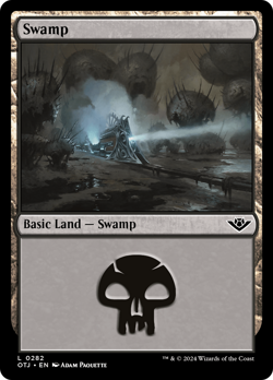 x4 Swamp OTJ MTG 282 BASIC LAND M/NM 4x - Image 1