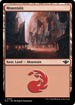 x4 Mountain OTJ MTG 283 BASIC LAND M/NM 4x - Image 1