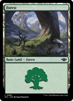 x4 Forest OTJ MTG 286 BASIC LAND M/NM 4x - Image 1