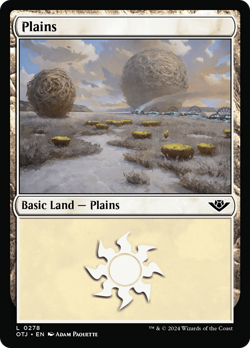 x4 Plains OTJ MTG 278 BASIC LAND M/NM 4x - Image 1