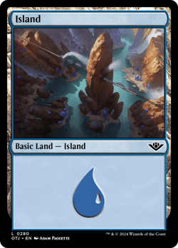 x4 Island OTJ MTG 280 BASIC LAND M/NM 4x - Image 1