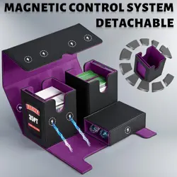 Kabinka Card Deck Box for MTG with 2 Commander Display Windows, Removable Card S - Image 4