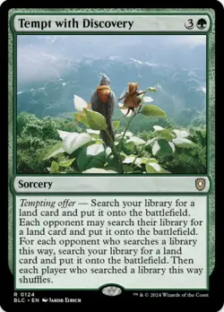 1 x Tempt With Discovery - Bloomburrow: Commander - LP - MTG - Image 1