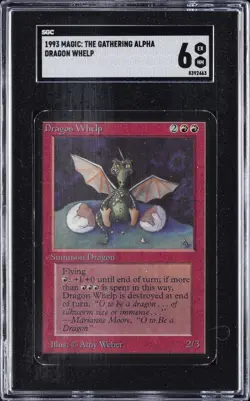 1993 MAGIC: THE GATHERING ALPHA DRAGON WHELP SGC 6 - Image 1