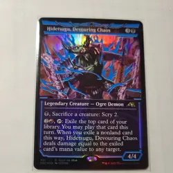 WOTC Kamigawa Neon Dynasty Hidetsugu, Devouring Chaos (Neon Blue) (R) (Foi NM - Image 1