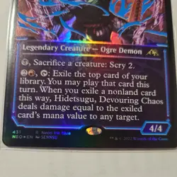WOTC Kamigawa Neon Dynasty Hidetsugu, Devouring Chaos (Neon Blue) (R) (Foi NM - Image 2