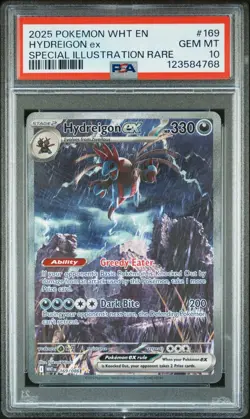 2025 POKEMON WHT EN-WHITE FLARE SPECIAL ILLUSTRATION RARE HYDREIGON EX PSA 10 - Image 1
