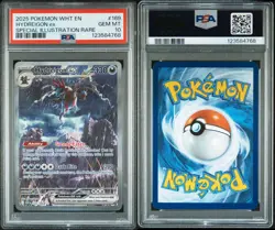2025 POKEMON WHT EN-WHITE FLARE SPECIAL ILLUSTRATION RARE HYDREIGON EX PSA 10 - Image 3