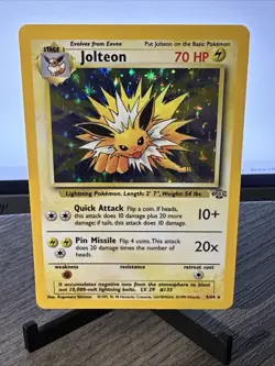 Pokemon TCG Jolteon Jungle 4/64 Holo Unlimited Holo Rare LP - Image 1