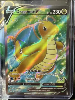 Pokemon Dragonite V 076/078 Pokemon GO Ultra Rare Full Art Holo NM - Image 1