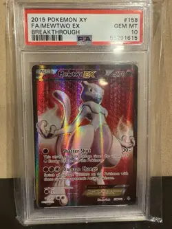 Pokemon TCG Mewtwo EX Full Art Ultra Rare XY Breakthrough 158/162 PSA 10 GEM MT - Image 3