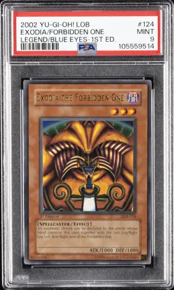 2002 1ST ED #124 EXODIA THE FORBIDDEN ONE PSA 9 - Image 1