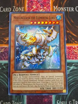Yu-Gi-Oh! TCG Moulinglacia the Elemental Lord FLOD-ENSE2 Super Rare Limited NM - Image 1