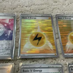 Lot of (11) Pokemon All Holo Energy Cards NM/M Sleeved Never Played TCG - Image 3