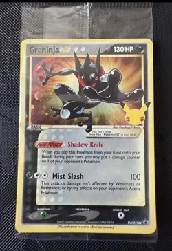 Pokemon TCG Card Greninja SWSH144 Gold Star 25th Celebrations Promo - NM - Image 1