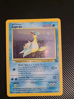 Lapras - 10/62 - Pokemon Fossil Unlimited Holo Rare Card Vintage WOTC MP - Image 1