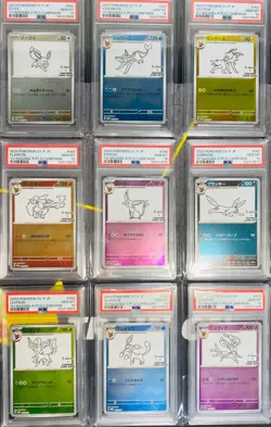 PSA 10 Yu Nagaba Eevee’s Promo Complete Set 9 Pokemon Card Japanese - Image 1
