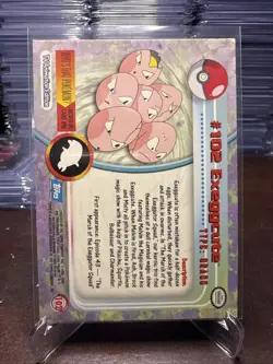 Pokemon #102 Exeggcute Card Foil Topps Chrome 2000 TV Animation Edition - Image 2