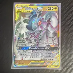 Pokemon TCG Arceus & Dialga & Palkia GX 156/236 Cosmic Eclipse Ultra Rare Card - Image 1