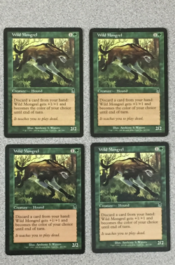 MAGIC THE GATHERING WILD MONGREL 4X PLAYSET - ODYSSEY - COMMON - LP - MTG - Image 1