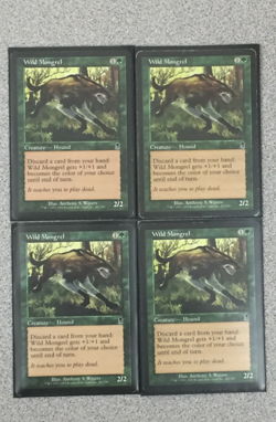 MAGIC THE GATHERING WILD MONGREL 4X PLAYSET - ODYSSEY - COMMON - LP - MTG - Image 3