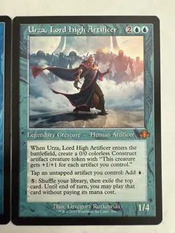 MTG: 2x Urza, Lord High Artificer Retro Frame 1 FOIL 1 Reg Modern Horizons -NM - Image 3