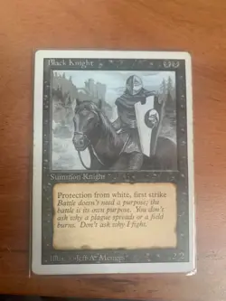 x1 MTG Black Knight MP from Revised: Magic the Gathering - Image 1