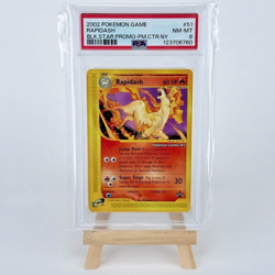 2002 POKEMON GAME PROMO BLACK STAR-NO POKEMON CENTER NY #51 RAPIDASH PSA 8 - Image 1