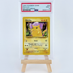 1999 POKEMON GAME BASE SET #58 PIKACHU YELLOW CHEEKS PSA 9 MINT - Image 1