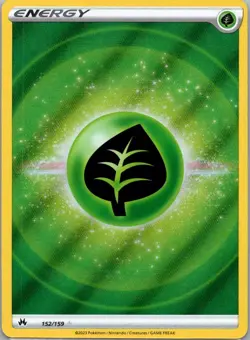 Pokemon TCG Grass Energy 152/159 Crown Zenith Holo NM - Image 1